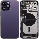 Back Housing W/ Charging Port Flex & Small Parts For iPhone 14 Pro Max (US Version) (Pull) (Deep Purple)