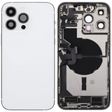 Back Housing W/ Charging Port Flex & Small Parts For iPhone 14 Pro Max (US Version) (Pull) (Silver)