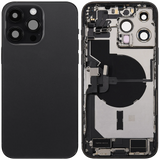Back Housing W/ Charging Port Flex & Small Parts For iPhone 14 Pro Max (US Version) (Pull) (Space Black)