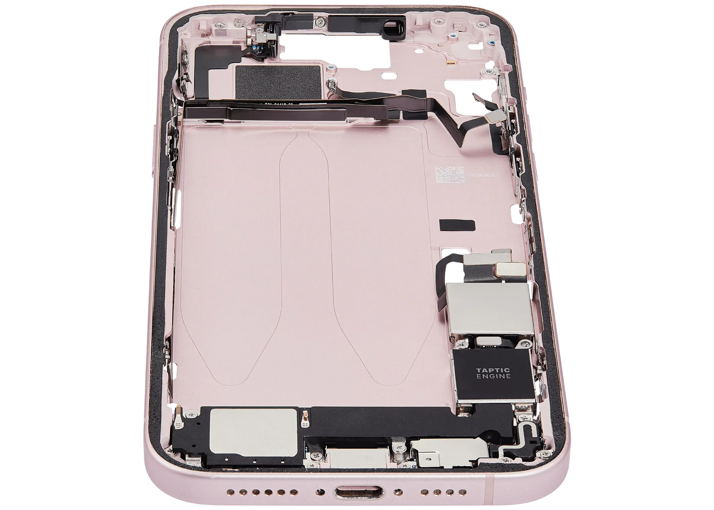 Mid-Frame Housing W/ Charging Port Flex & Small Parts For iPhone 15 Plus (US Version) (Pull) (Pink)