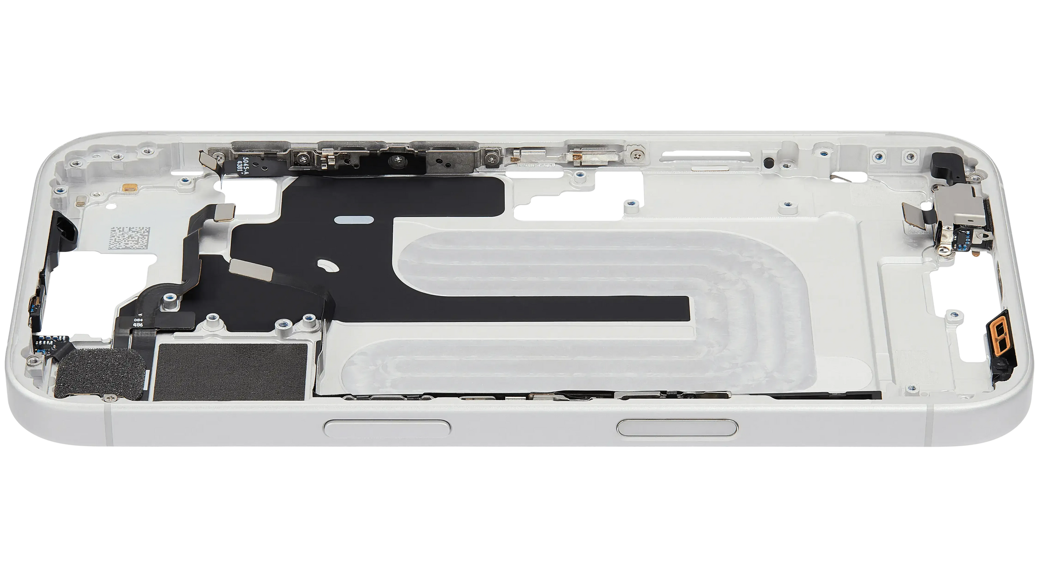 Mid-Frame Housing W/ Small Parts For iPhone 16 (EU / Global Version) (Pull) (White)