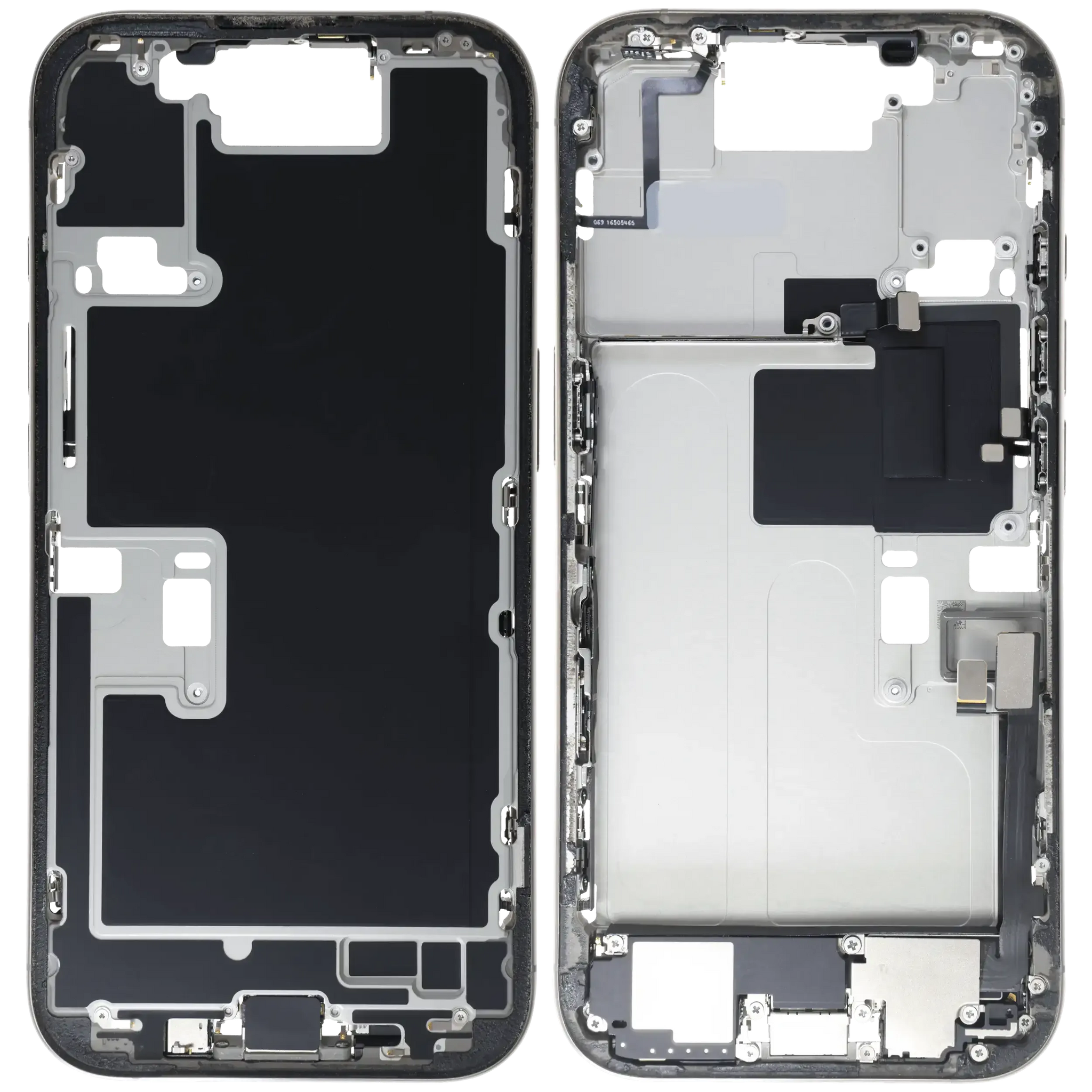 Mid-Frame Housing W/ Small Parts For iPhone 16 Pro (EU / Global Version) (Pull) (Natural Titanium)