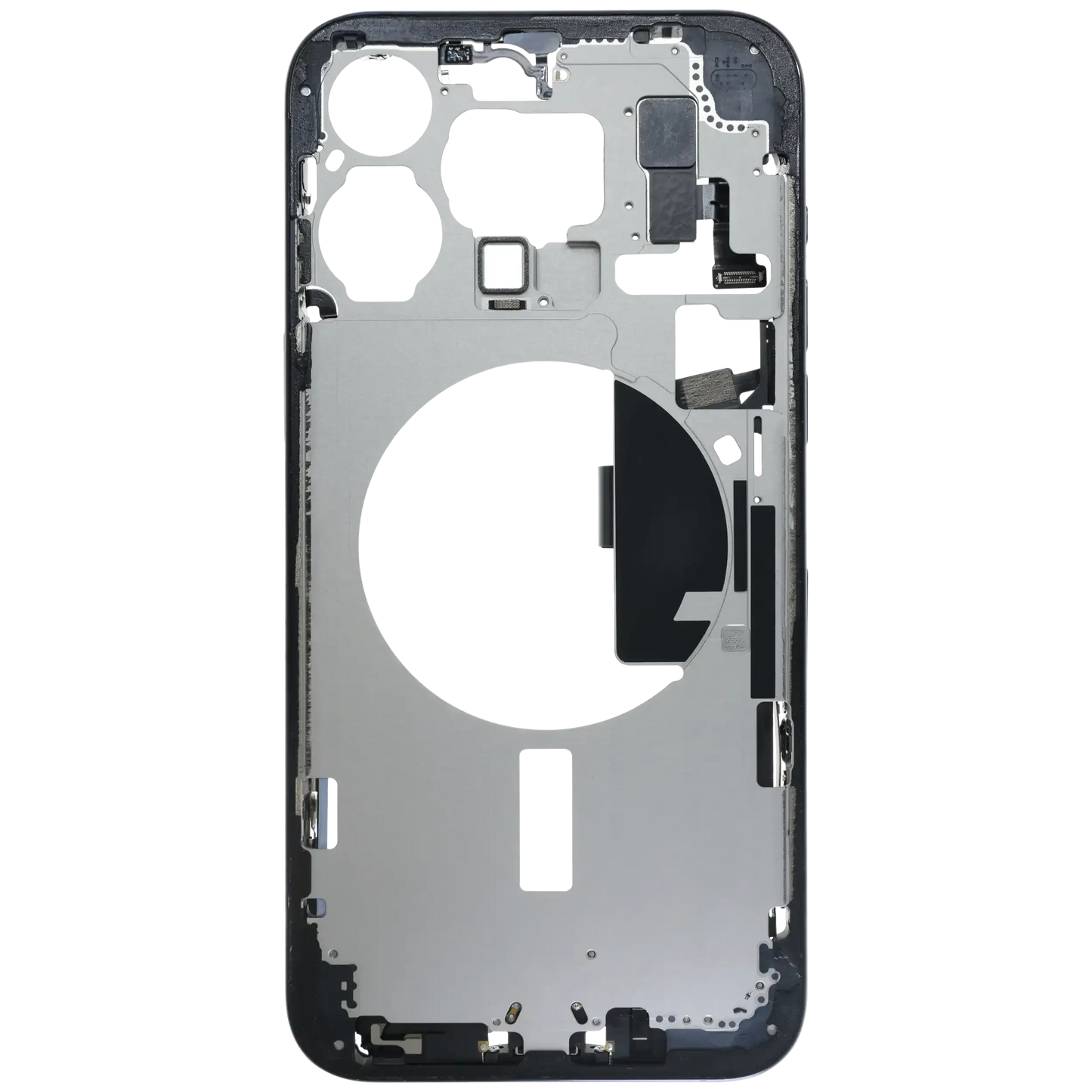 Mid-Frame Housing W/ Charging Port Flex & Small Parts For iPhone 15 Pro Max (EU / Global Version) (Pull) (Blue Titanium)
