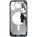 Mid-Frame Housing W/ Charging Port Flex & Small Parts For iPhone 15 Pro Max (EU / Global Version) (Pull) (Blue Titanium)