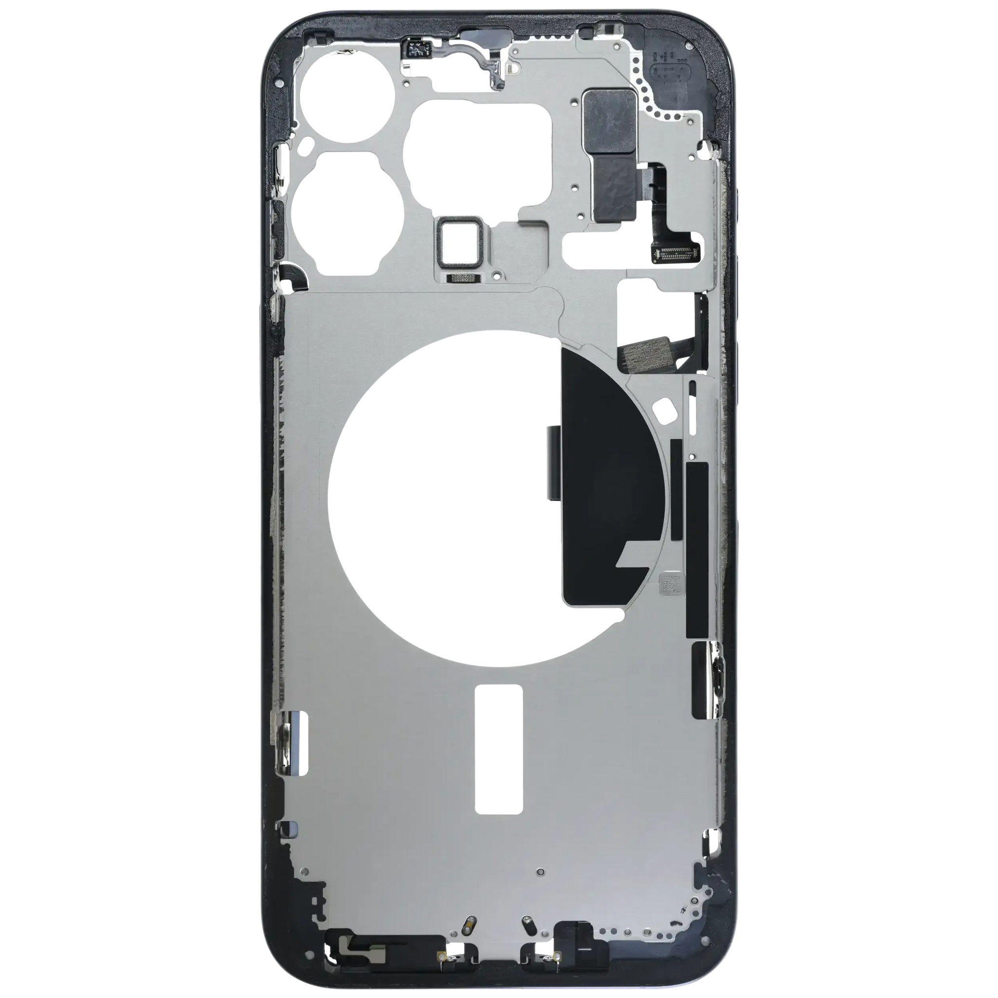 Mid-Frame Housing W/ Charging Port Flex & Small Parts For iPhone 15 Pro Max (EU / Global Version) (Pull) (Blue Titanium)