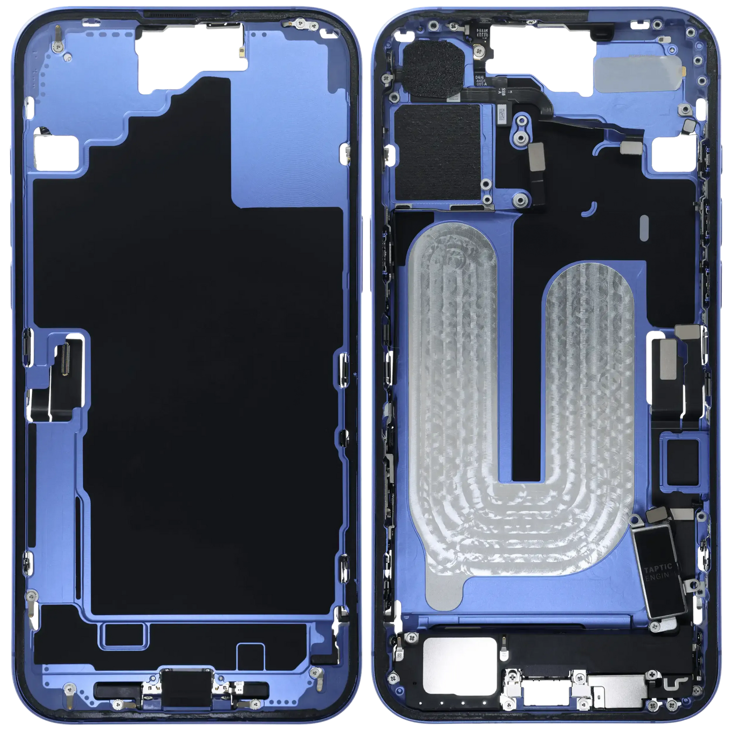 Mid-Frame Housing W/ Charging Port Flex & Small Parts For iPhone 16 Plus (EU / Global Version) (Pull) (Ultramarine)