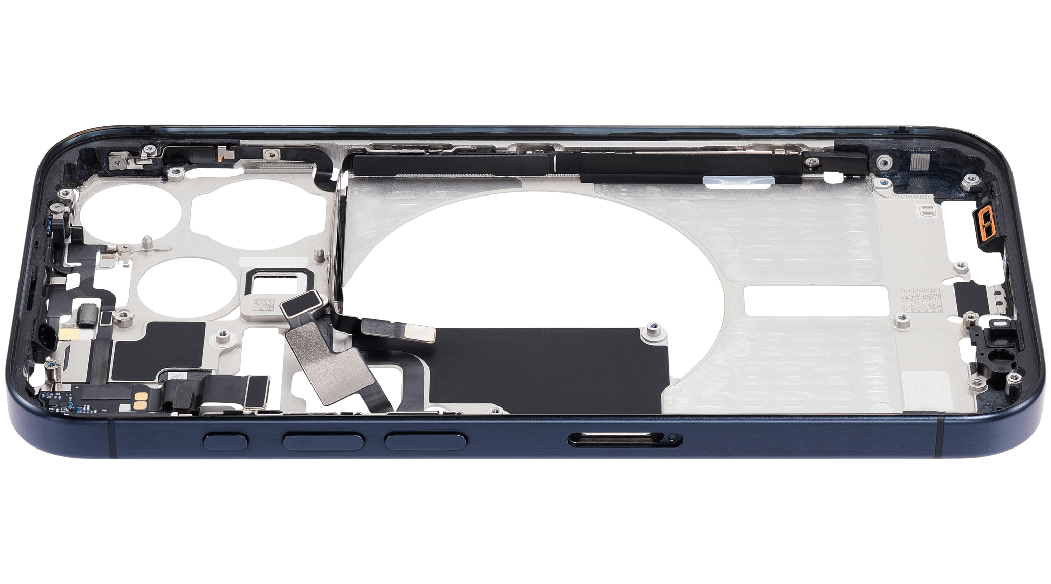 Mid-Frame Housing W/ Small Parts For iPhone 15 Pro (EU / Global Version) (Pull) (Blue Titanium)