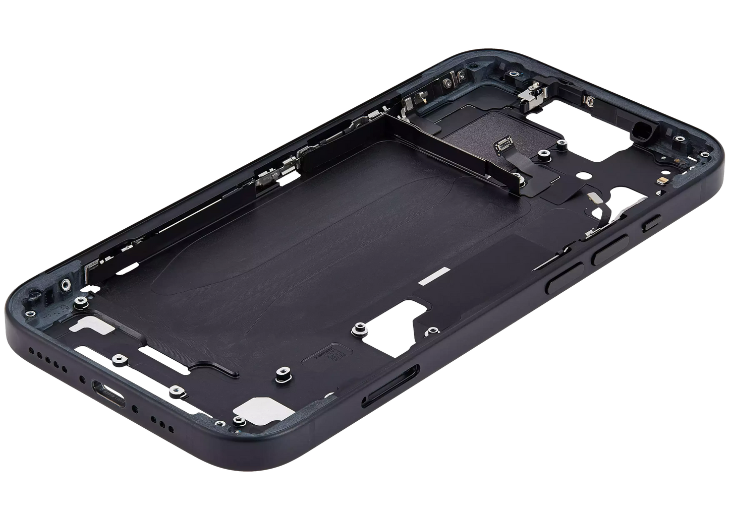 Mid-Frame Housing W/ Small Parts For iPhone 15 (EU / Global Version) (Pull) (Black)