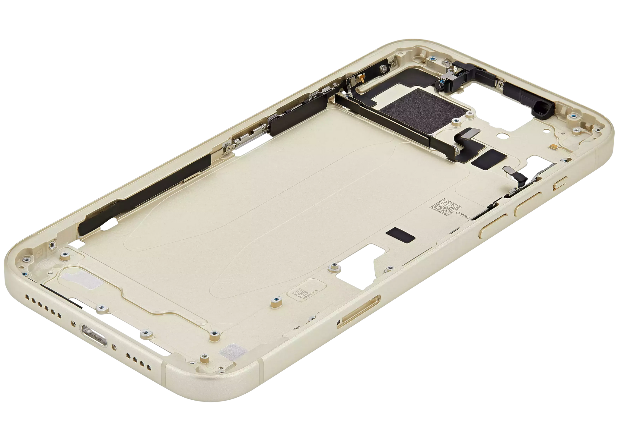 Mid-Frame Housing W/ Small Parts For iPhone 15 Plus (EU / Global Version) (Pull) (Yellow)