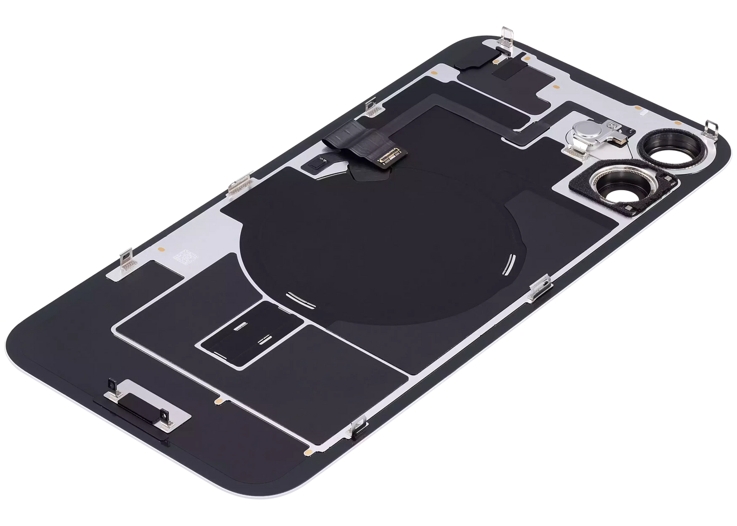 Back Glass w/ MagSafe Magnet & NFC & Flashlight Flex For iPhone 16 Plus (Pull) (White)