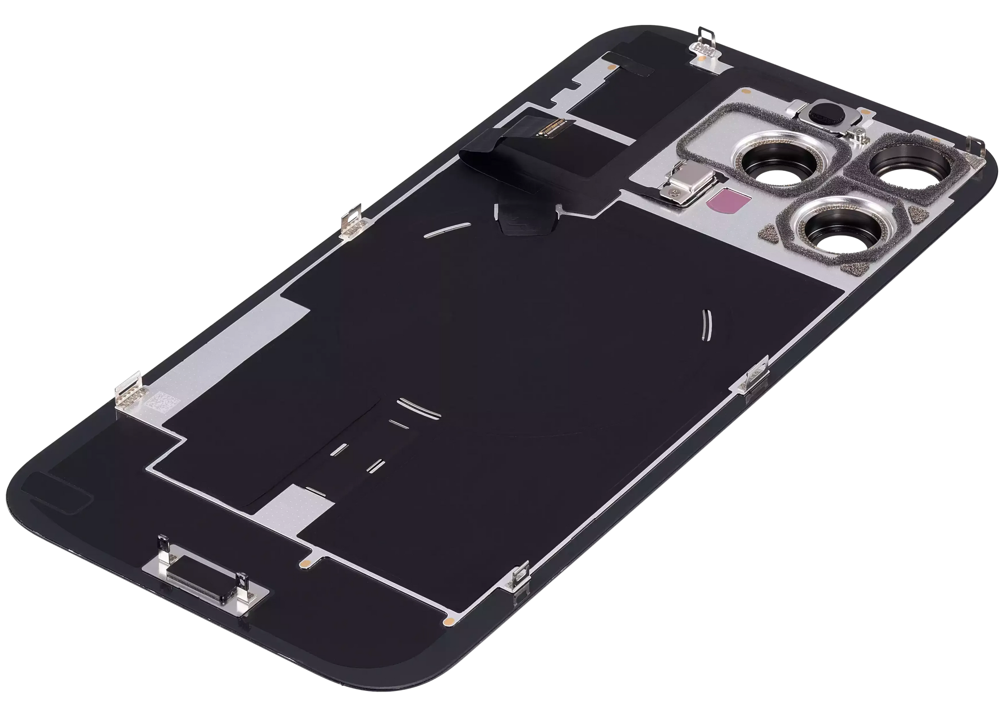 Back Glass w/ MagSafe Magnet & NFC & Flashlight Flex For iPhone 16 Pro Max (Used OEM Pull: Grade A) (Black Titanium)