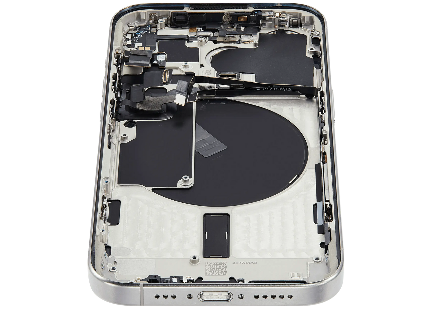 Back Housing W/ Small Parts For iPhone 15 Pro (US Version) (Pull) (White Titanium)