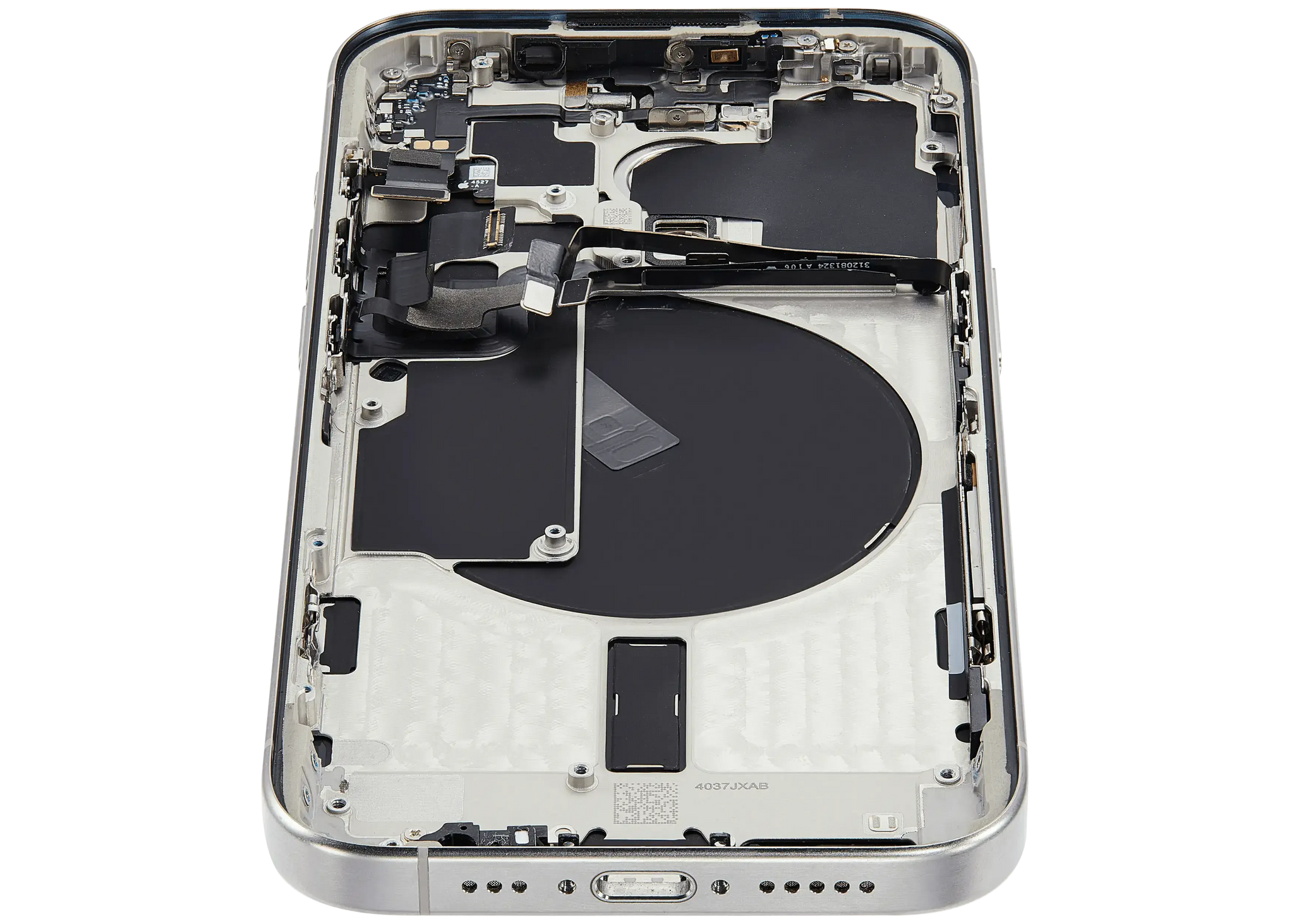 Back Housing W/ Small Parts For iPhone 15 Pro (US Version) (Pull) (White Titanium)
