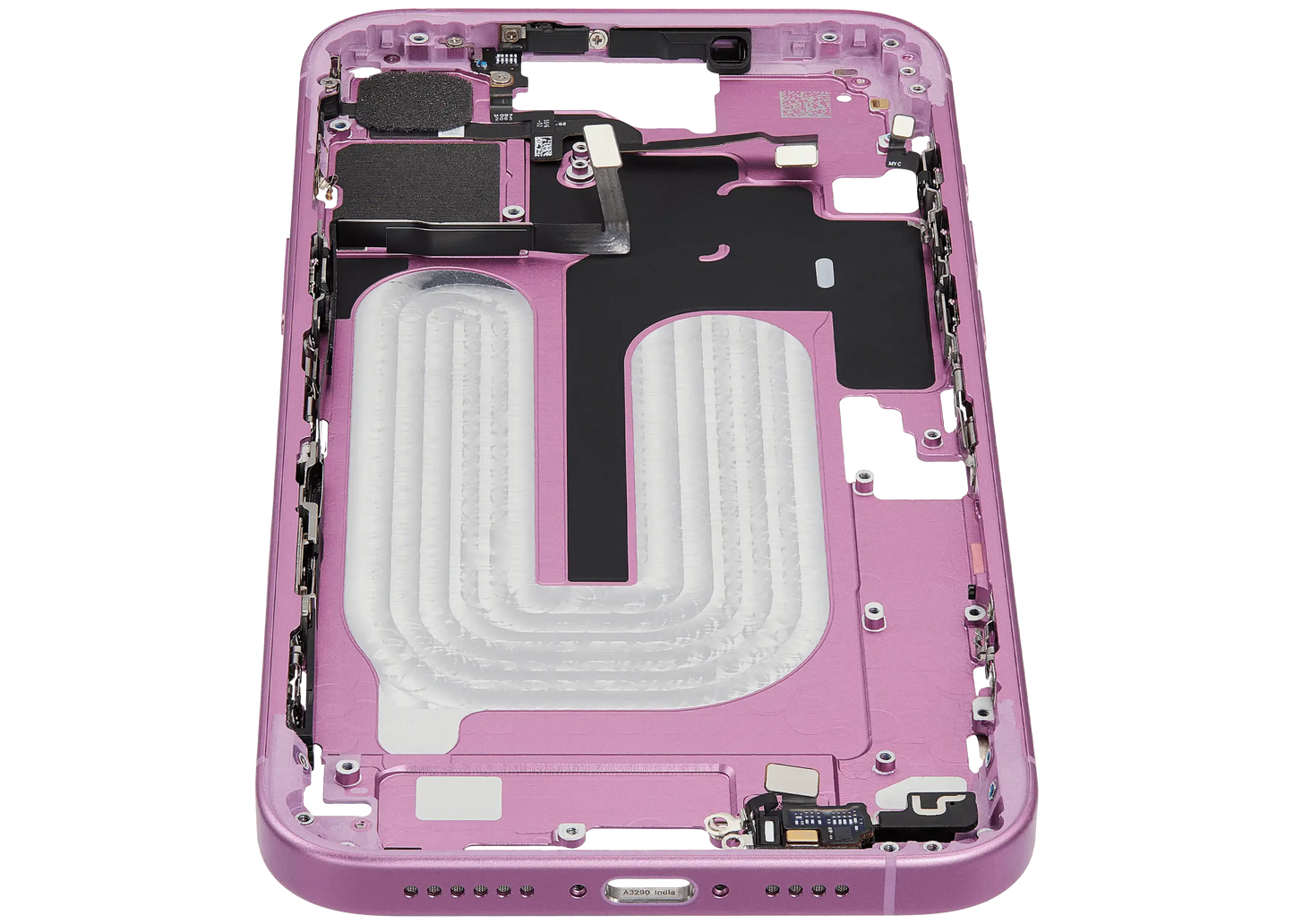 Mid-Frame Housing W/ Small Parts For iPhone 16 Plus (EU / Global Version) (Pull) (Pink)