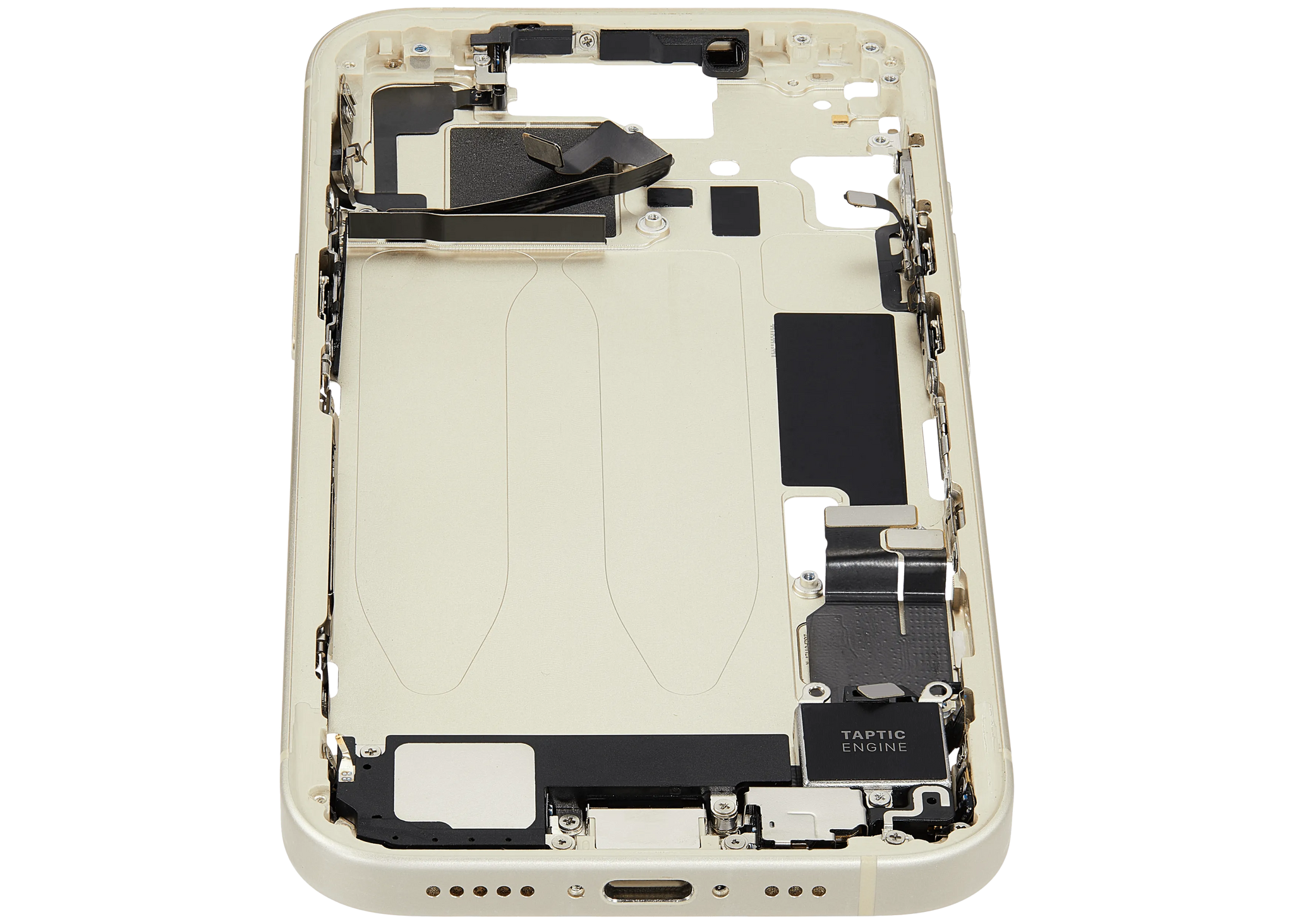 Mid-Frame Housing W/ Charging Port Flex & Small Parts For iPhone 15 (EU / Global Version) (Pull) (Yellow)