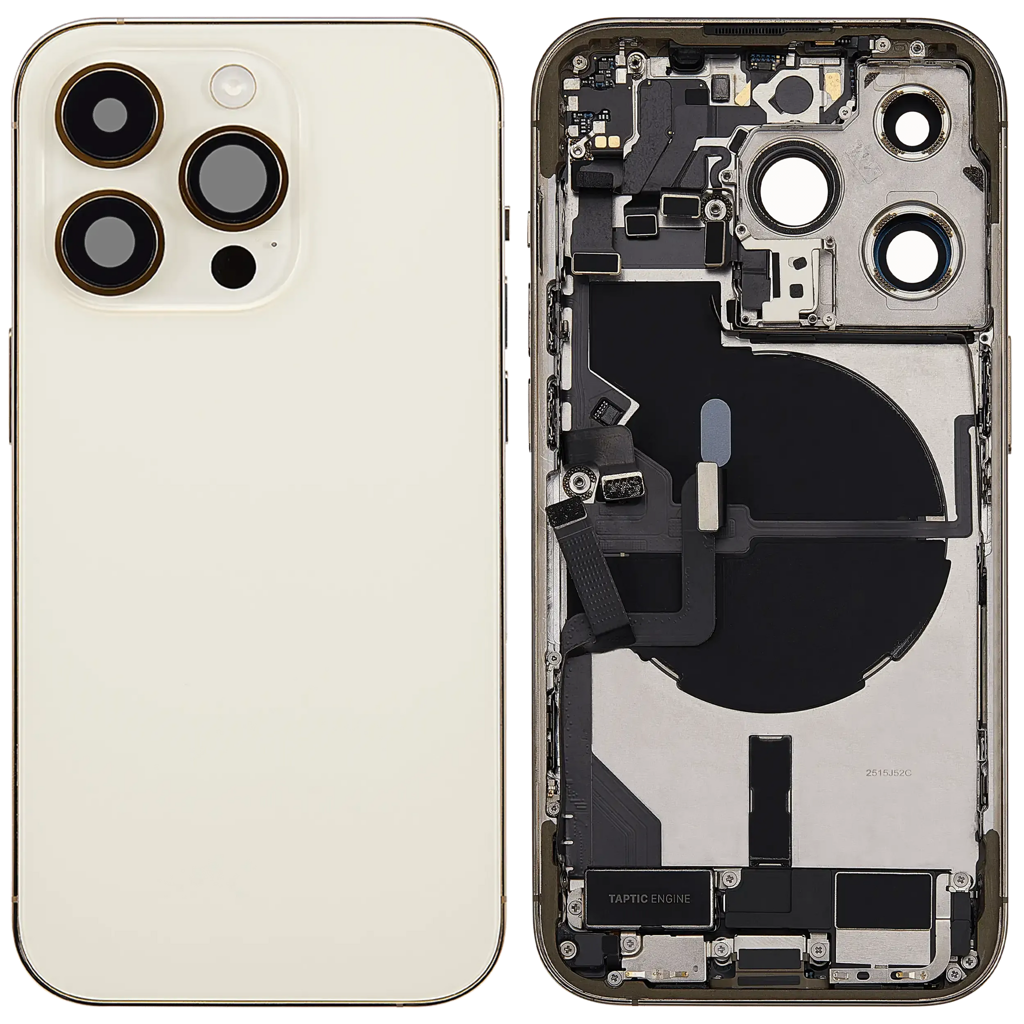 Back Housing W/ Charging Port Flex & Small Parts For iPhone 14 Pro (US Version) (Pull) (Gold)