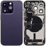 Back Housing W/ Charging Port Flex & Small Parts For iPhone 14 Pro (US Version) (Pull) (Deep Purple)
