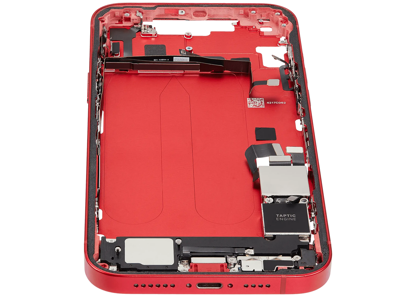 Mid-Frame Housing W/ Charging Port Flex & Small Parts For iPhone 14 Plus (US Version) (Pull) (Red)
