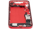 Mid-Frame Housing W/ Charging Port Flex & Small Parts For iPhone 14 Plus (US Version) (Pull) (Red)