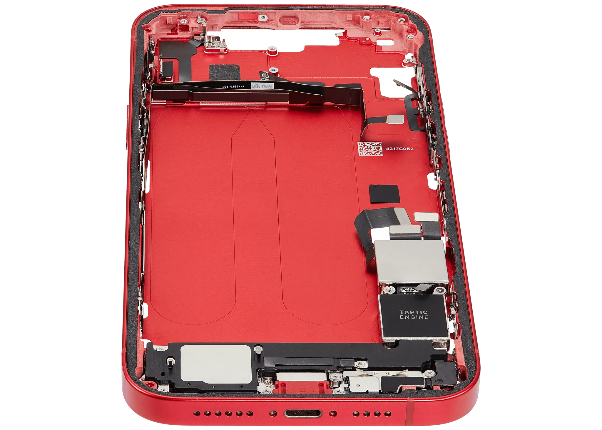 Mid-Frame Housing W/ Charging Port Flex & Small Parts For iPhone 14 Plus (US Version) (Pull) (Red)