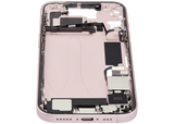 Mid-Frame Housing W/ Charging Port Flex & Small Parts For iPhone 15 (US Version) (Pull) (Pink)