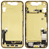 Mid-Frame Housing W/ Charging Port Flex & Small Parts For iPhone 14 (US Version) (Pull) (Yellow)