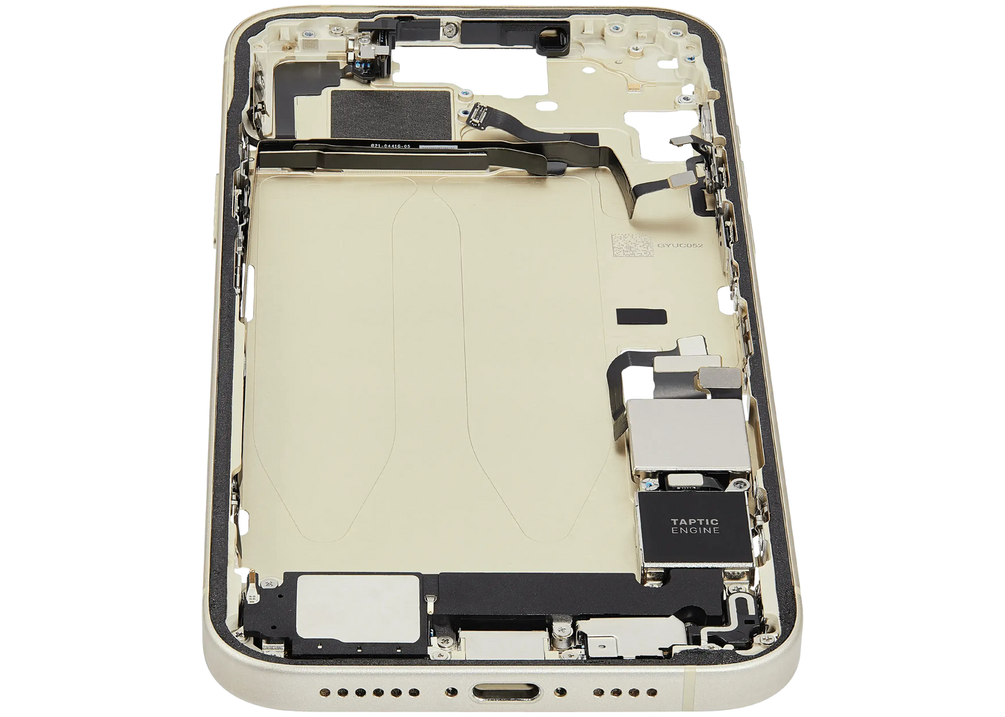 Mid-Frame Housing W/ Charging Port Flex & Small Parts For iPhone 15 Plus (US Version) (Pull) (Yellow)