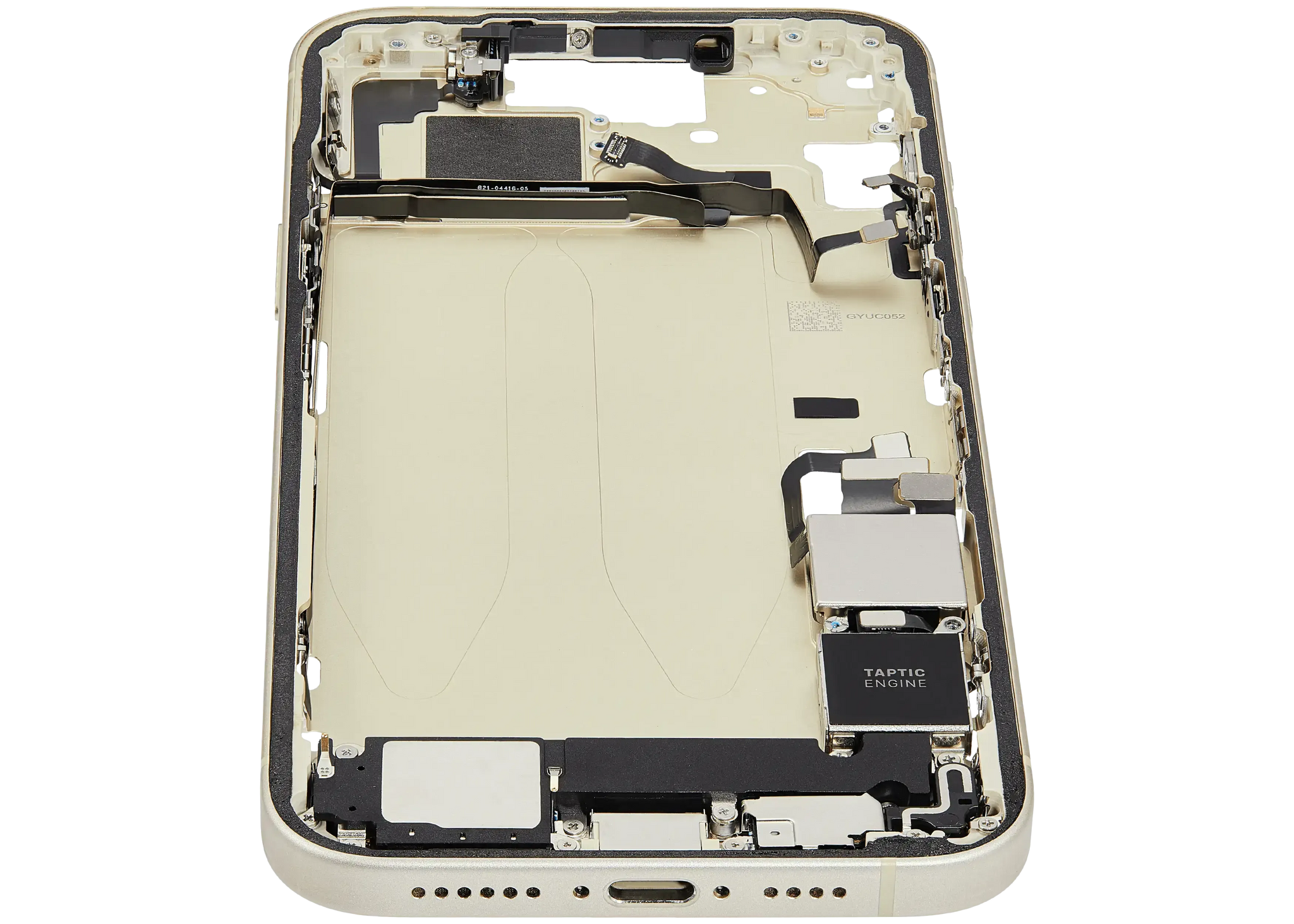 Mid-Frame Housing W/ Charging Port Flex & Small Parts For iPhone 15 Plus (US Version) (Pull) (Yellow)