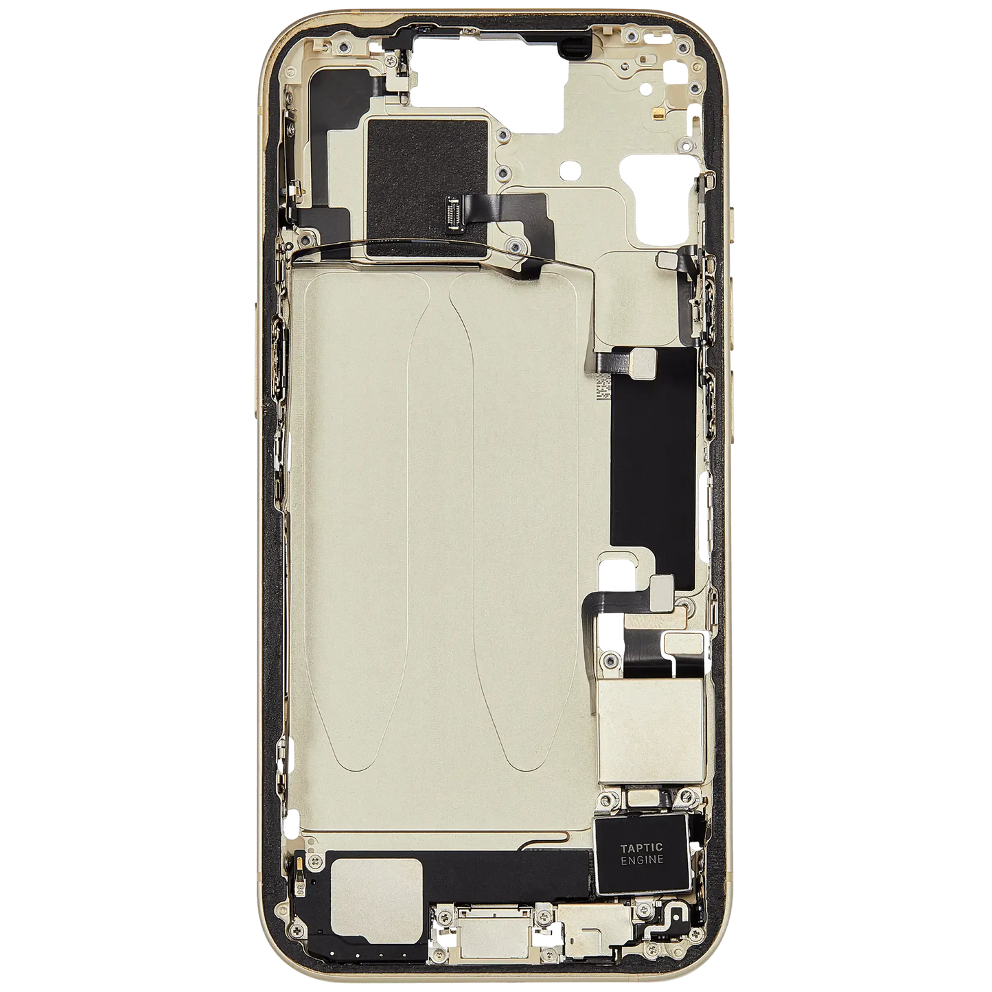 Mid-Frame Housing W/ Charging Port Flex & Small Parts For iPhone 15 (US Version) (Pull) (Yellow)