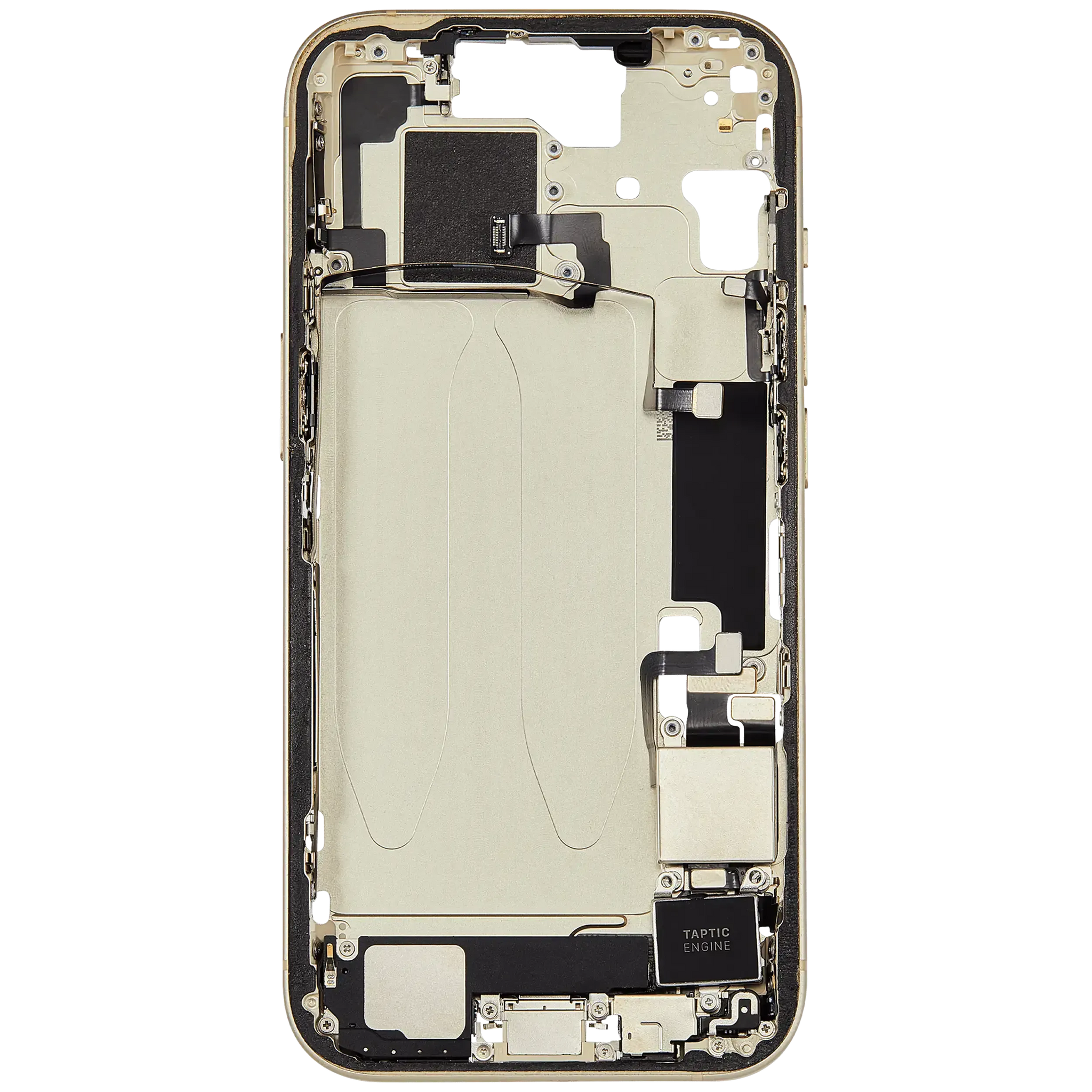 Mid-Frame Housing W/ Charging Port Flex & Small Parts For iPhone 15 (US Version) (Pull) (Yellow)