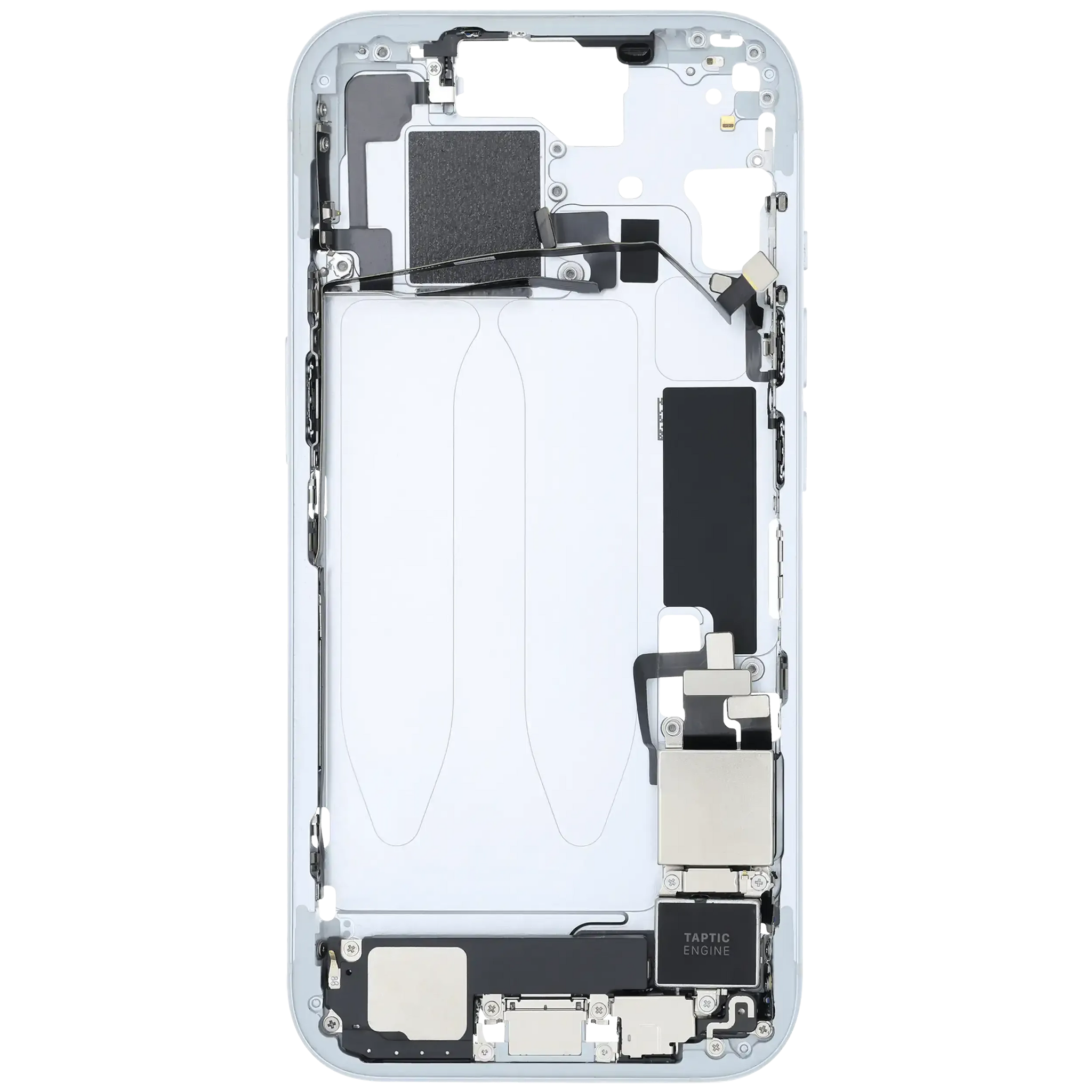 Mid-Frame Housing W/ Charging Port Flex & Small Parts For iPhone 15 (US Version) (Pull) (Blue)