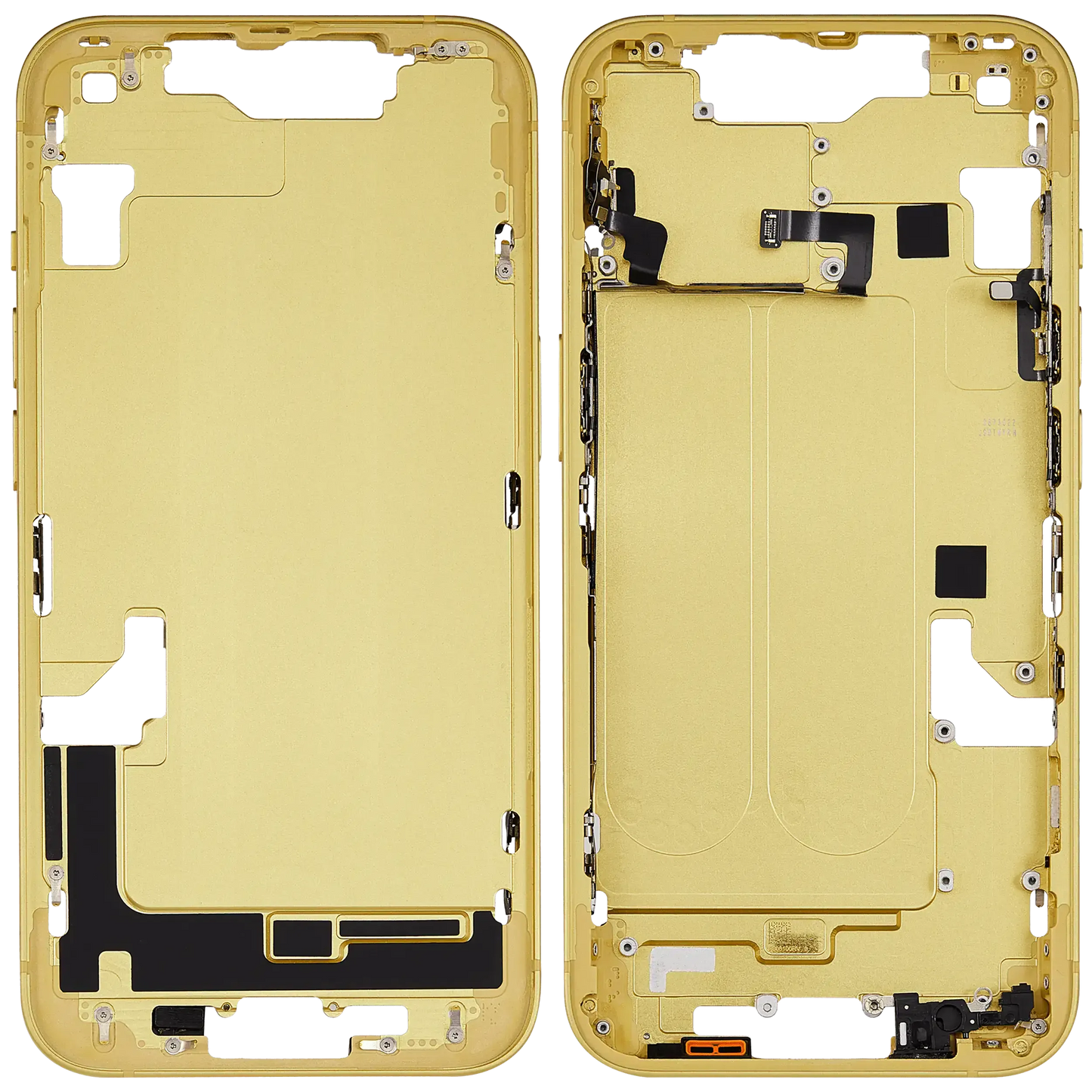 Mid-Frame Housing W/ Small Parts For iPhone 14 (EU / Global Version) (Pull) (Yellow)