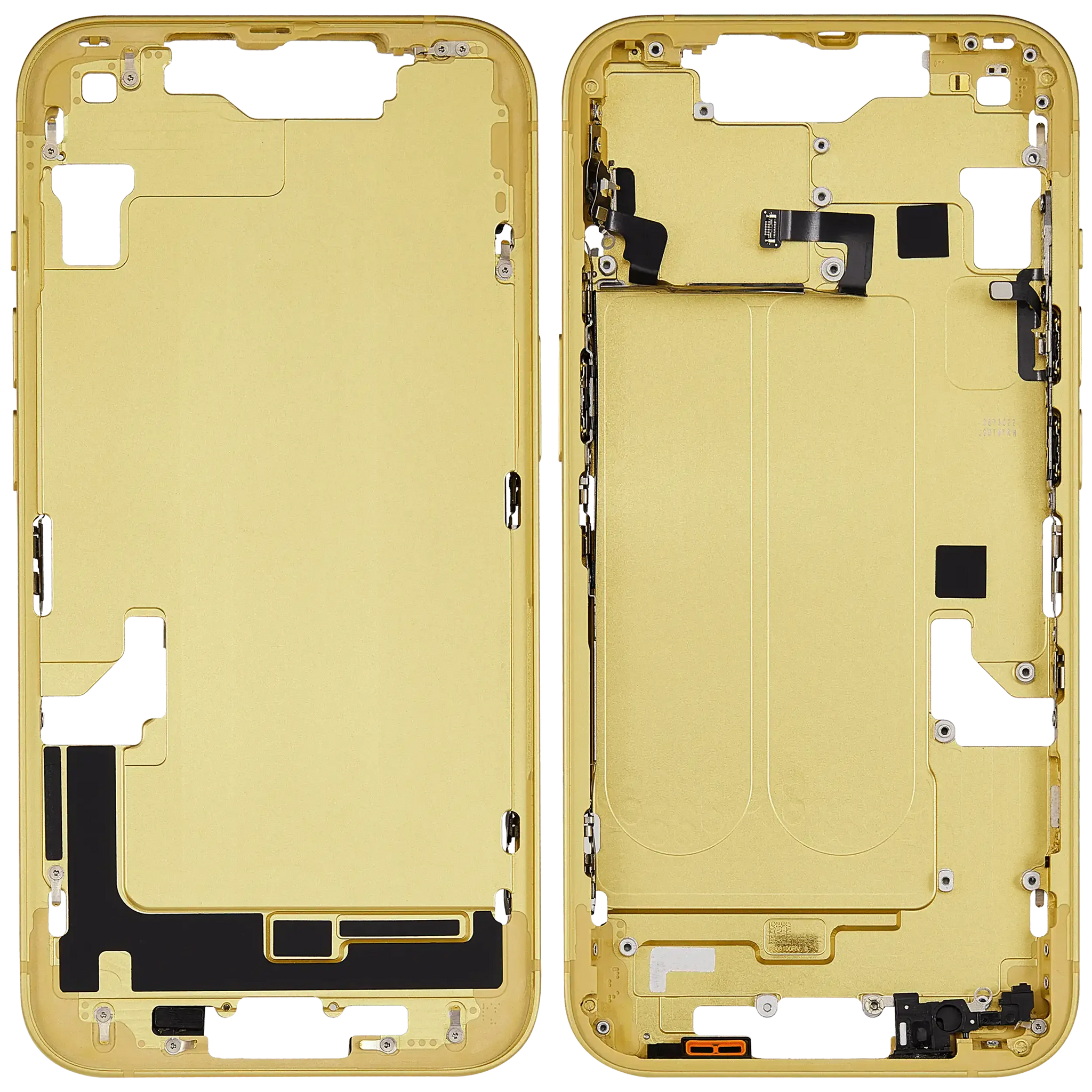 Mid-Frame Housing W/ Small Parts For iPhone 14 (EU / Global Version) (Pull) (Yellow)