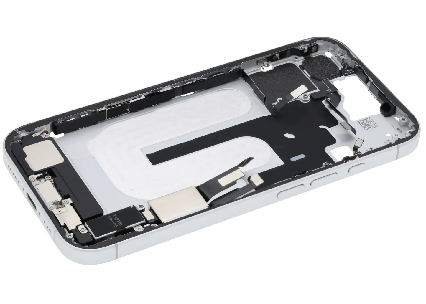 Mid-Frame Housing W/ Charging Port Flex & Small Parts For iPhone 16 (US Version) (Pull) (White)