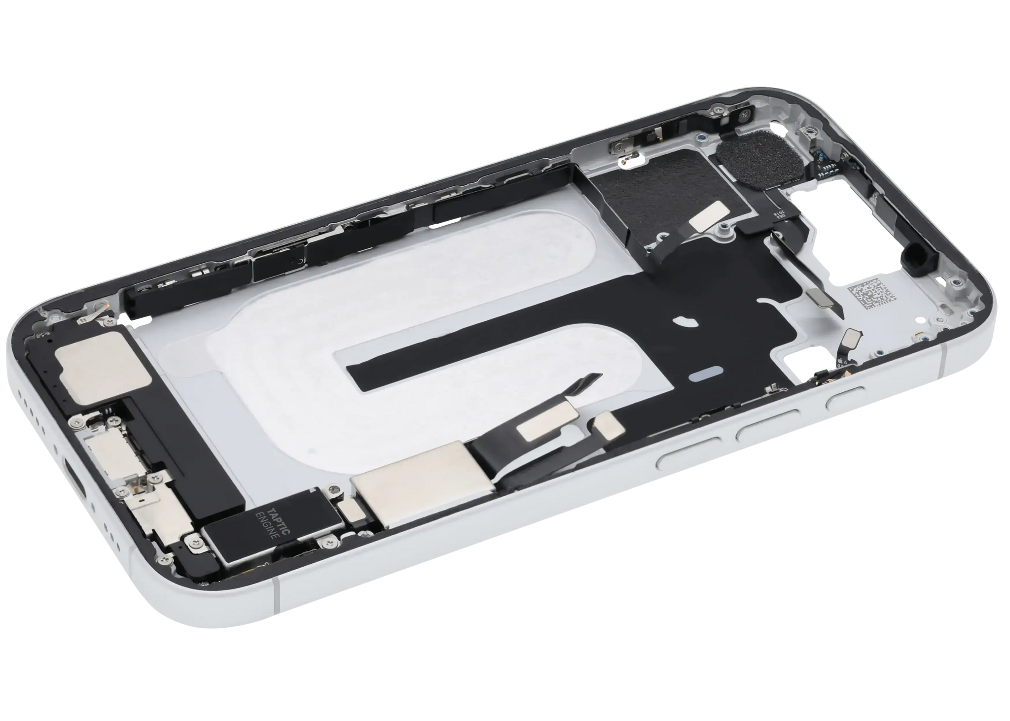 Mid-Frame Housing W/ Charging Port Flex & Small Parts For iPhone 16 (US Version) (Pull) (White)