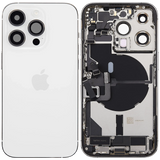 Back Housing W/ Charging Port Flex & Small Parts For iPhone 14 Pro (EU / Global Version) (Pull) (Silver)