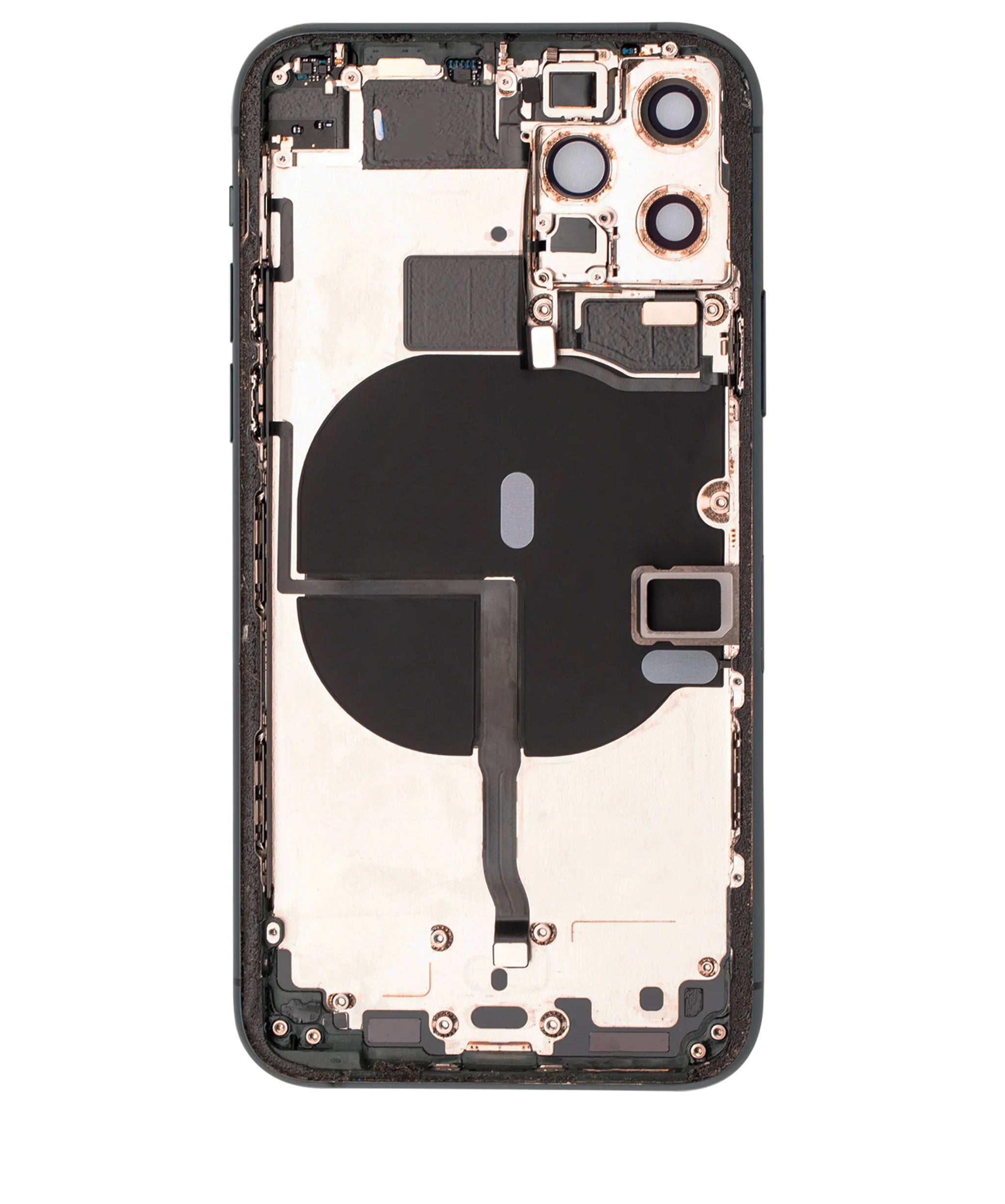 Back Housing W/ Small Components Pre-Installed For iPhone 11 Pro (Pull) (Matte Midnight Green)