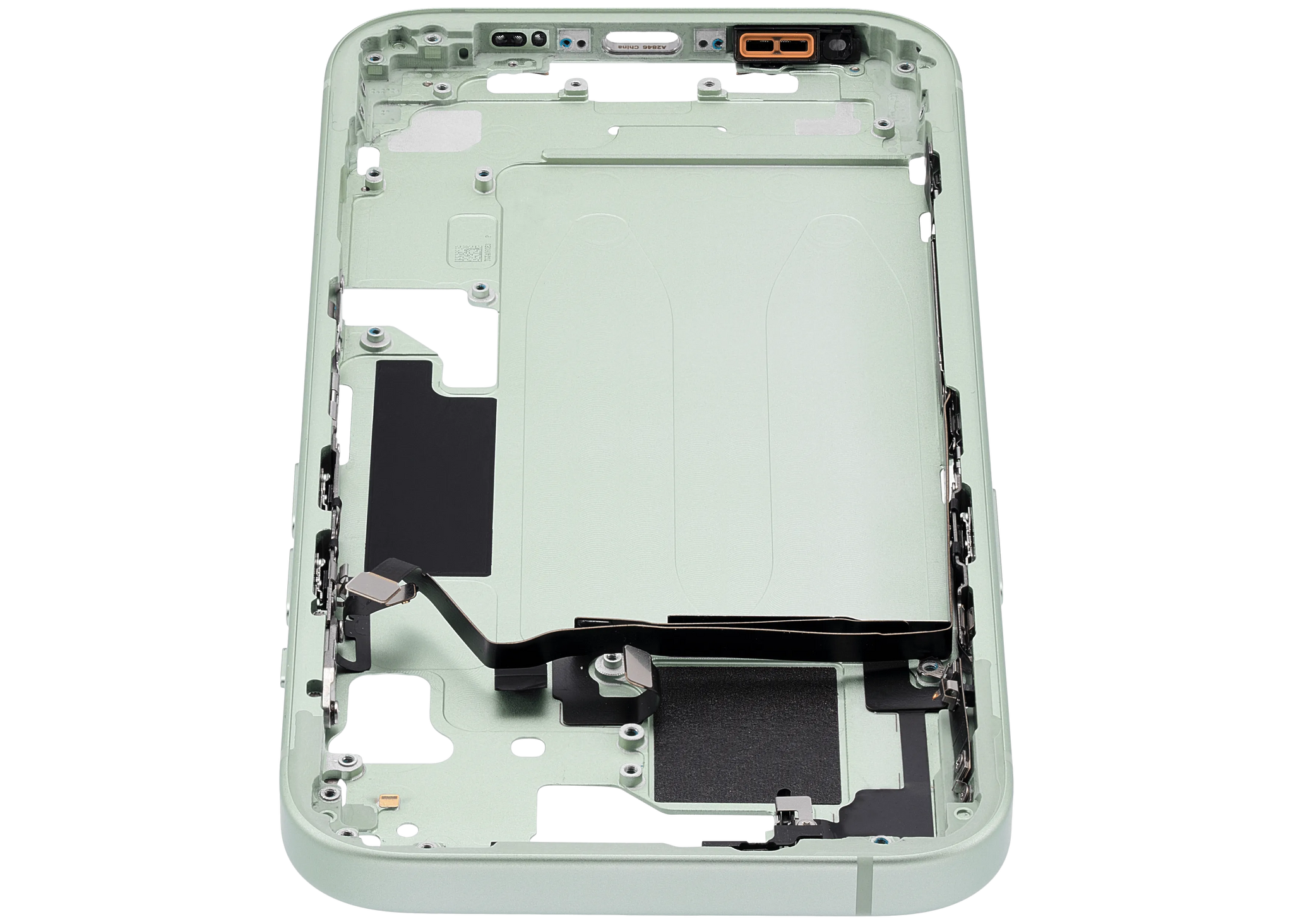 Mid-Frame Housing W/ Small Parts For iPhone 15 (US Version) (Used OEM Pull: Grade A) (Green)