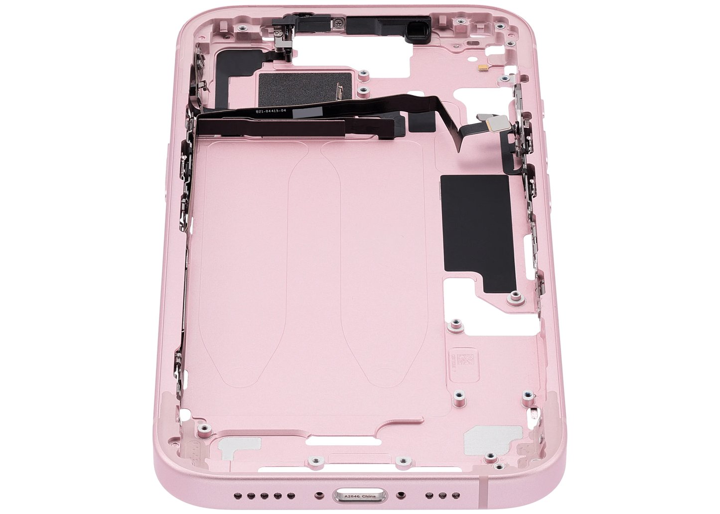 Mid-Frame Housing W/ Small Parts For iPhone 15 (US Version) (Pull) (Pink)