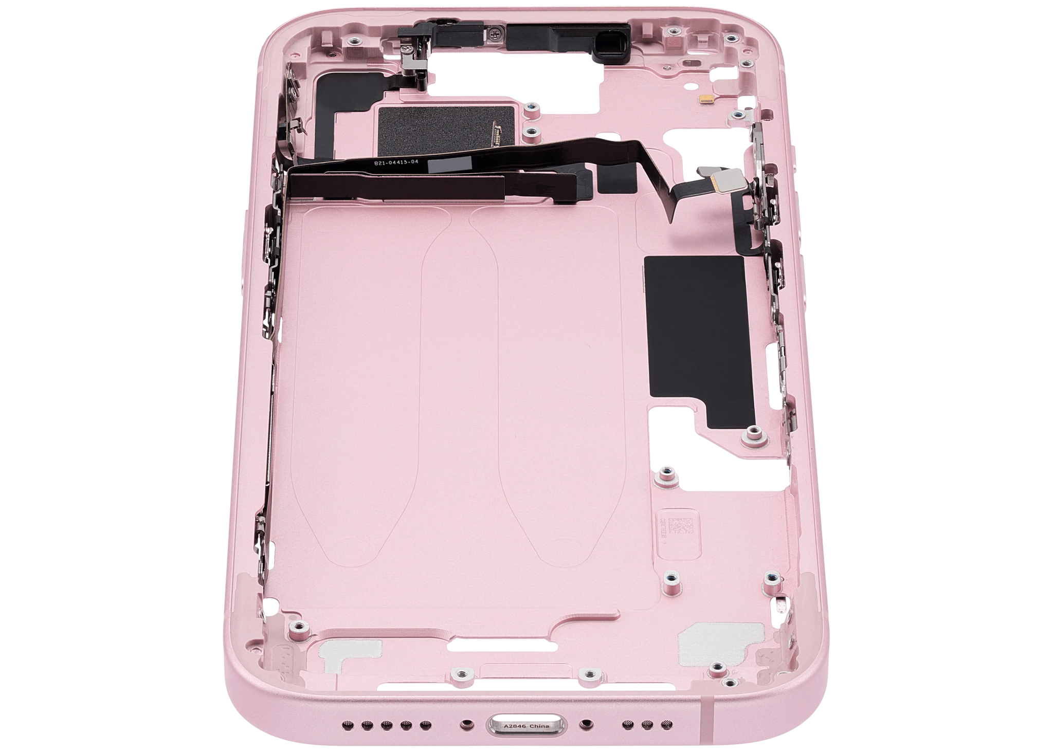 Mid-Frame Housing W/ Small Parts For iPhone 15 (US Version) (Pull) (Pink)