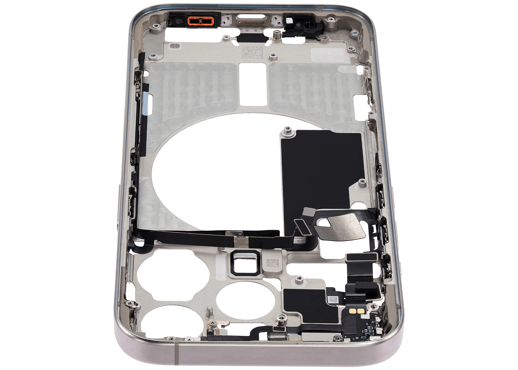 Mid-Frame Housing W/ Small Parts For iPhone 15 Pro (EU / Global Version) (Pull) (Natural Titanium)