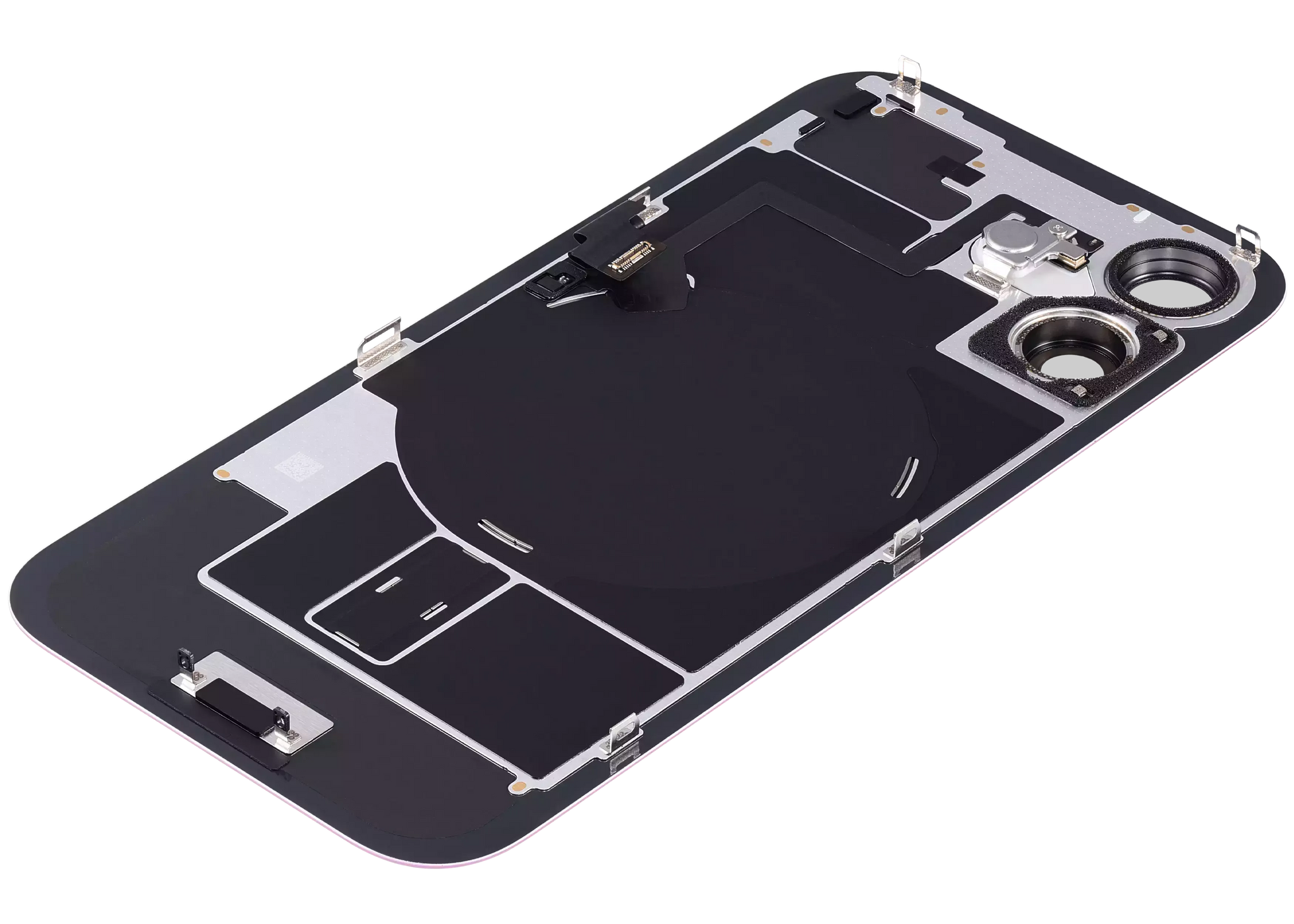 Back Glass w/ MagSafe Magnet & NFC & Flashlight Flex For iPhone 16 Plus (Pull) (Pink)
