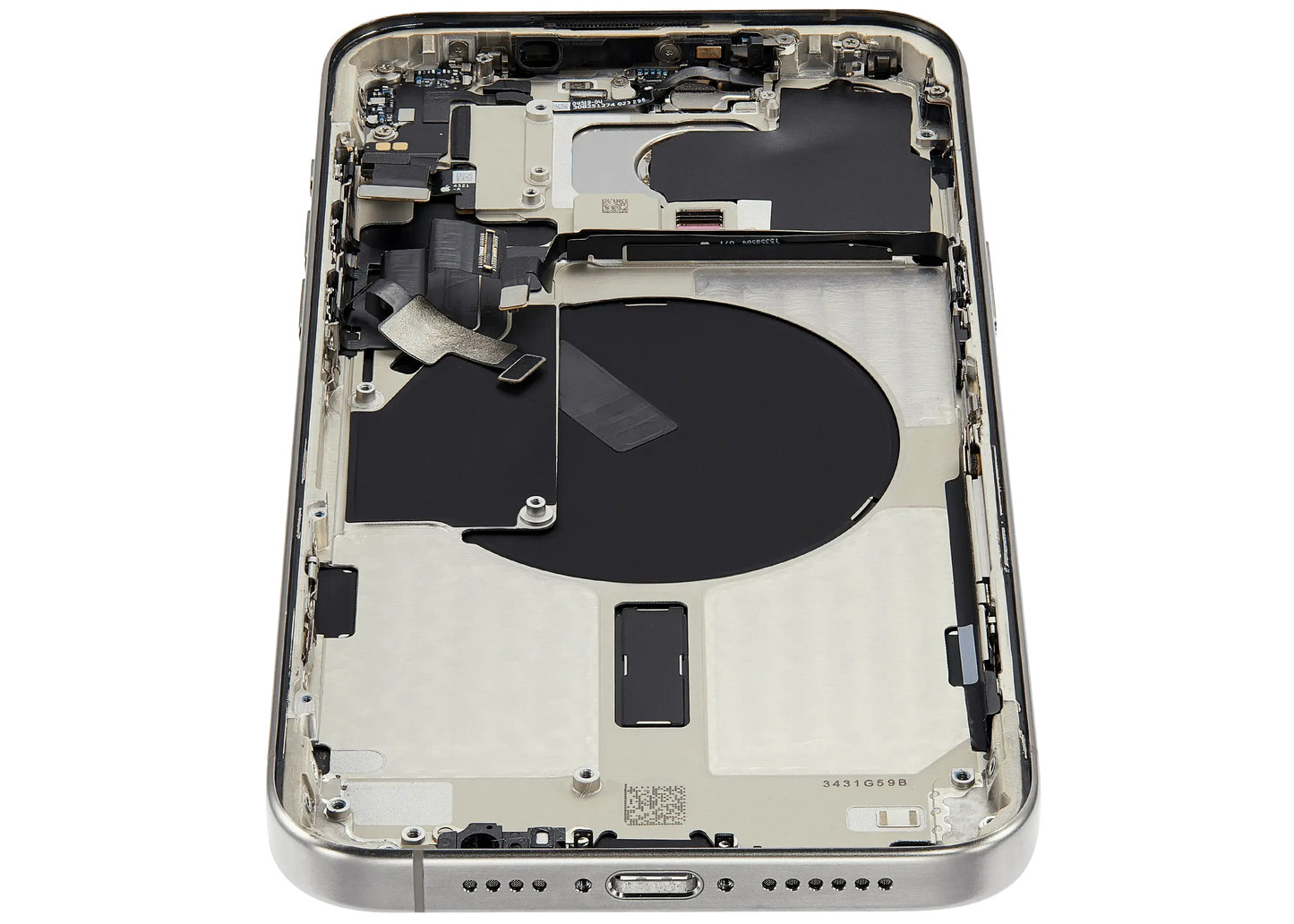 Back Housing W/ Small Parts For iPhone 15 Pro Max (US Version) (Pull) (White Titanium)