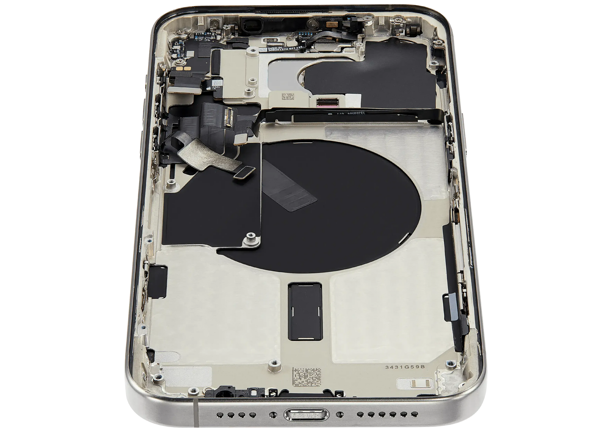 Back Housing W/ Small Parts For iPhone 15 Pro Max (US Version) (Pull) (White Titanium)