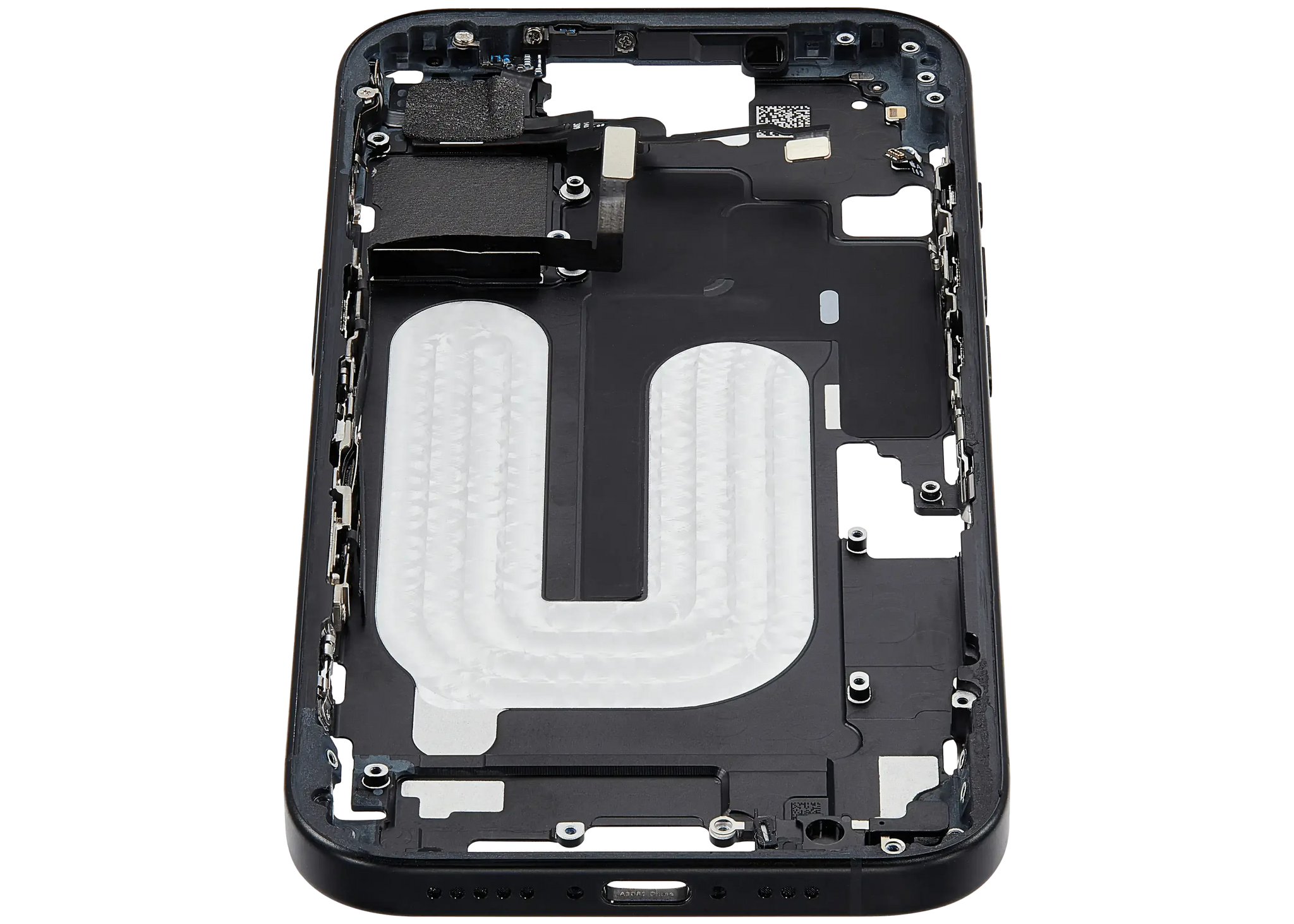 Mid-Frame Housing W/ Small Parts For iPhone 16 (US Version) (Pull) (Black)