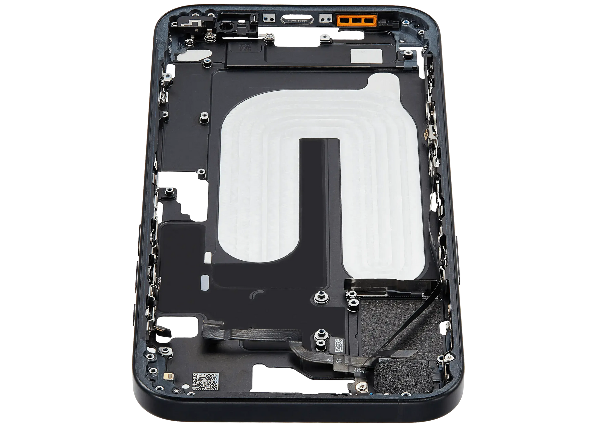 Mid-Frame Housing W/ Small Parts For iPhone 16 Plus (US Version) (Pull) (Black)