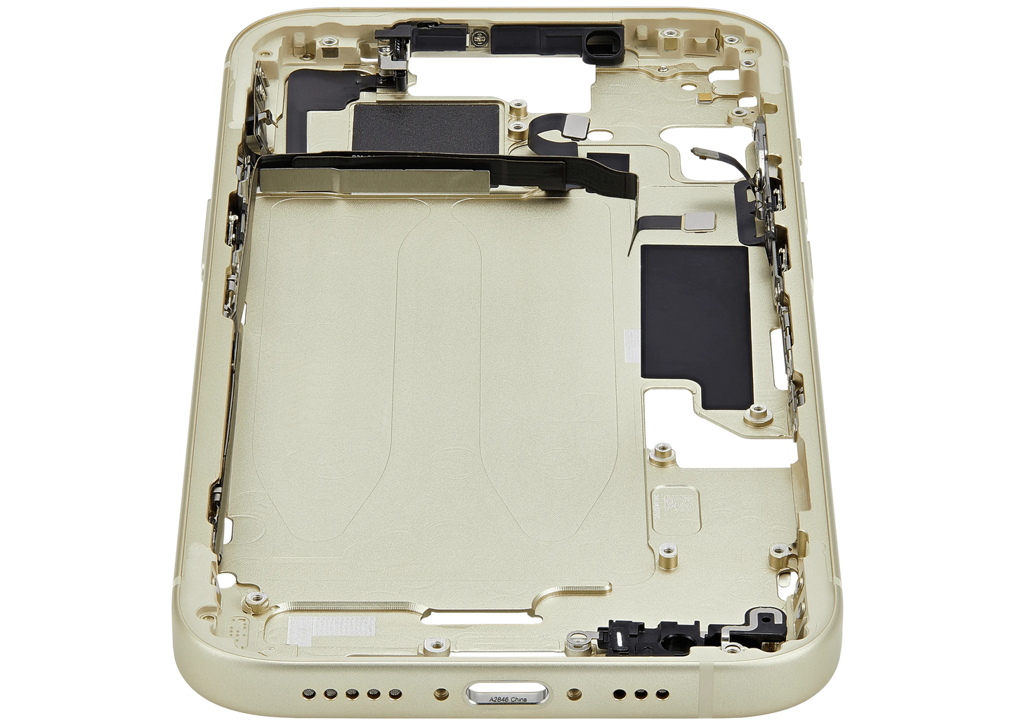 Mid-Frame Housing W/ Small Parts For iPhone 15 (US Version) (Pull) (Yellow)