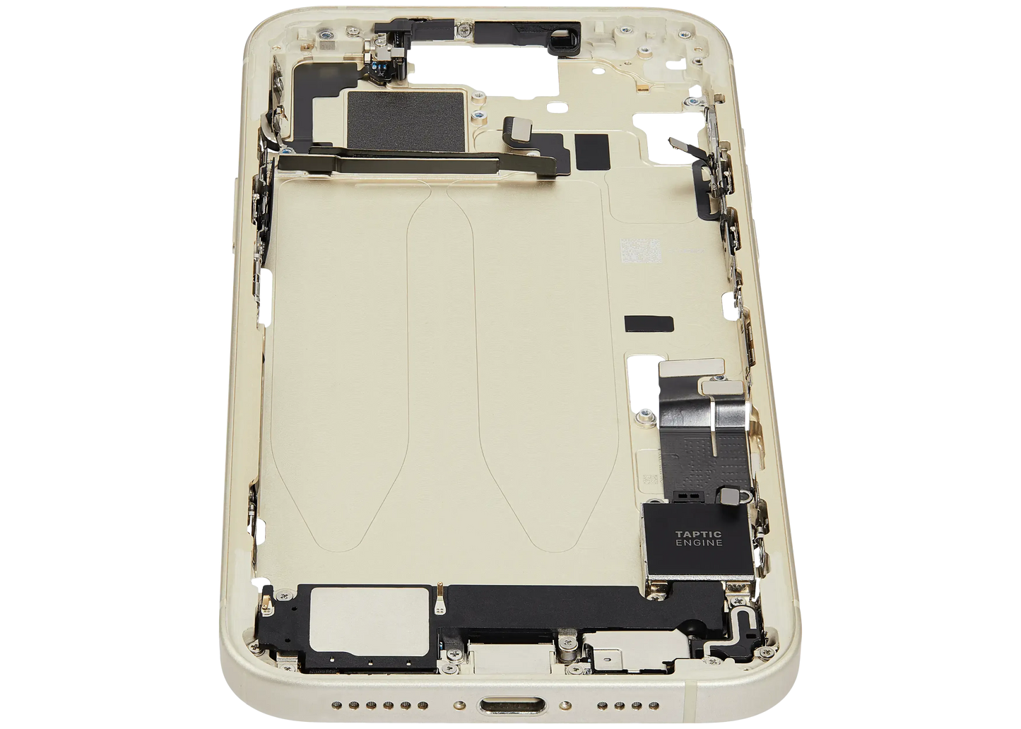 Mid-Frame Housing W/ Charging Port Flex & Small Parts For iPhone 15 Plus (EU / Global Version) (Pull) (Yellow)