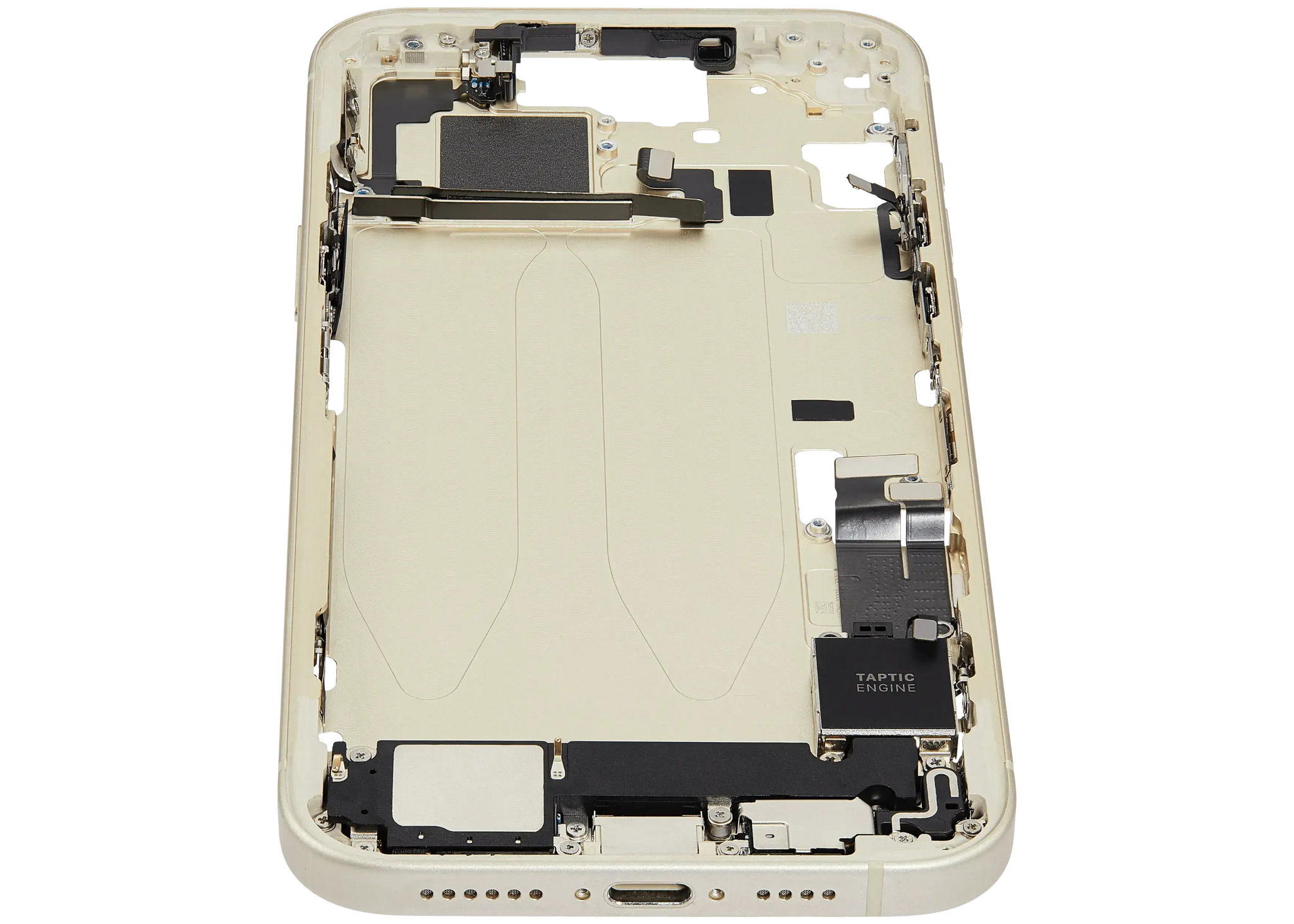 Mid-Frame Housing W/ Charging Port Flex & Small Parts For iPhone 15 Plus (EU / Global Version) (Pull) (Yellow)