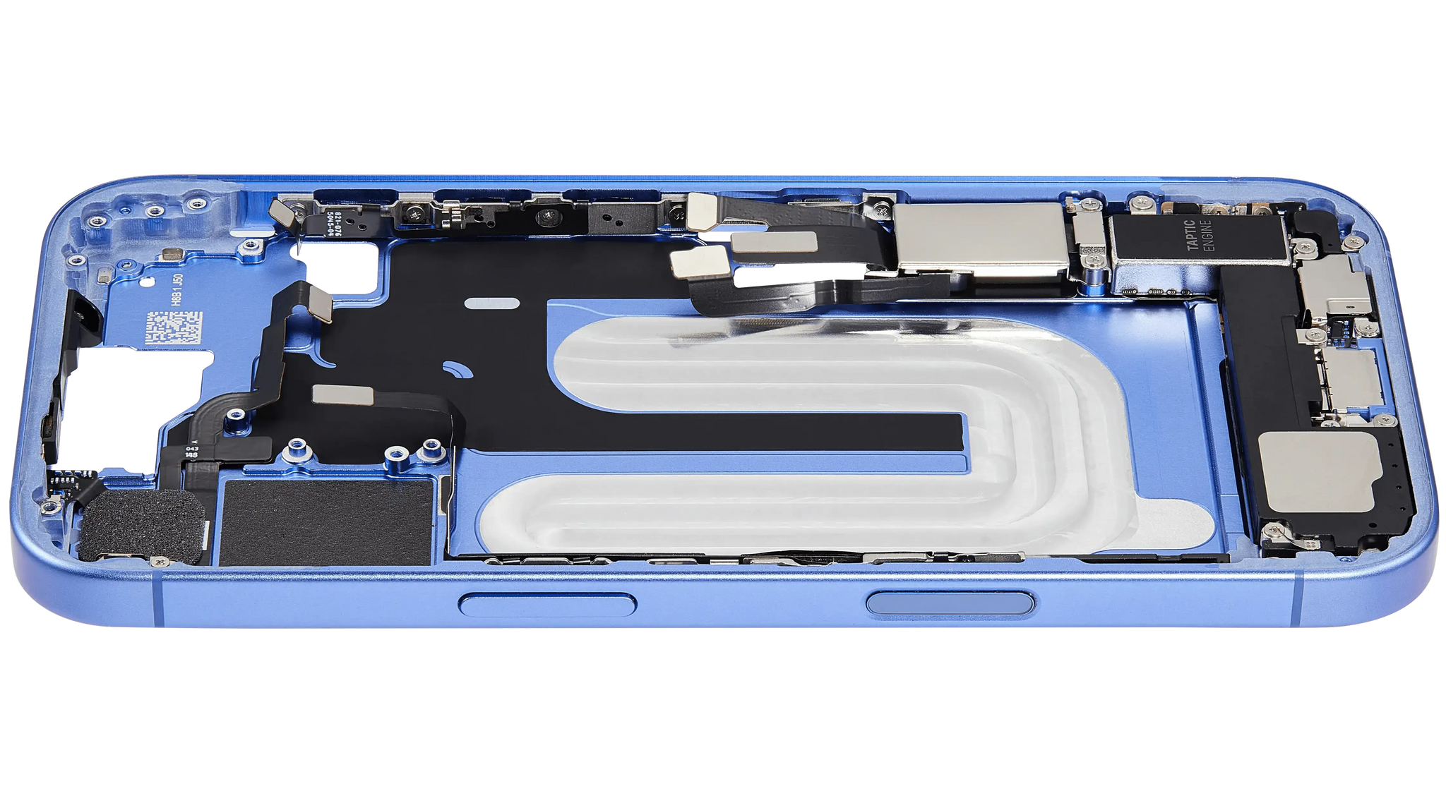 Mid-Frame Housing W/ Charging Port Flex & Small Parts For iPhone 16 (EU / Global Version) (Pull) (Ultramarine)